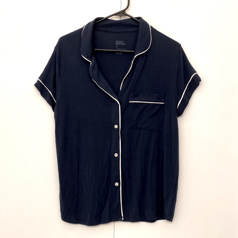 stars above™️ Pajama Top, Navy Blue, size Medium ‼️Top Only‼️